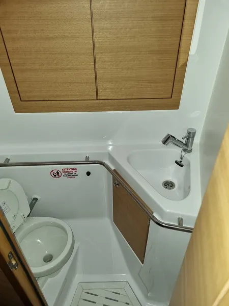 Cabin on Albatros, a Elan Impression 45.1 sailboat at Grad Šibenik, Croatia