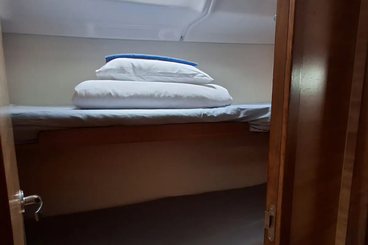 Cabin on Albatros, a Elan Impression 45.1 sailboat at Grad Šibenik, Croatia
