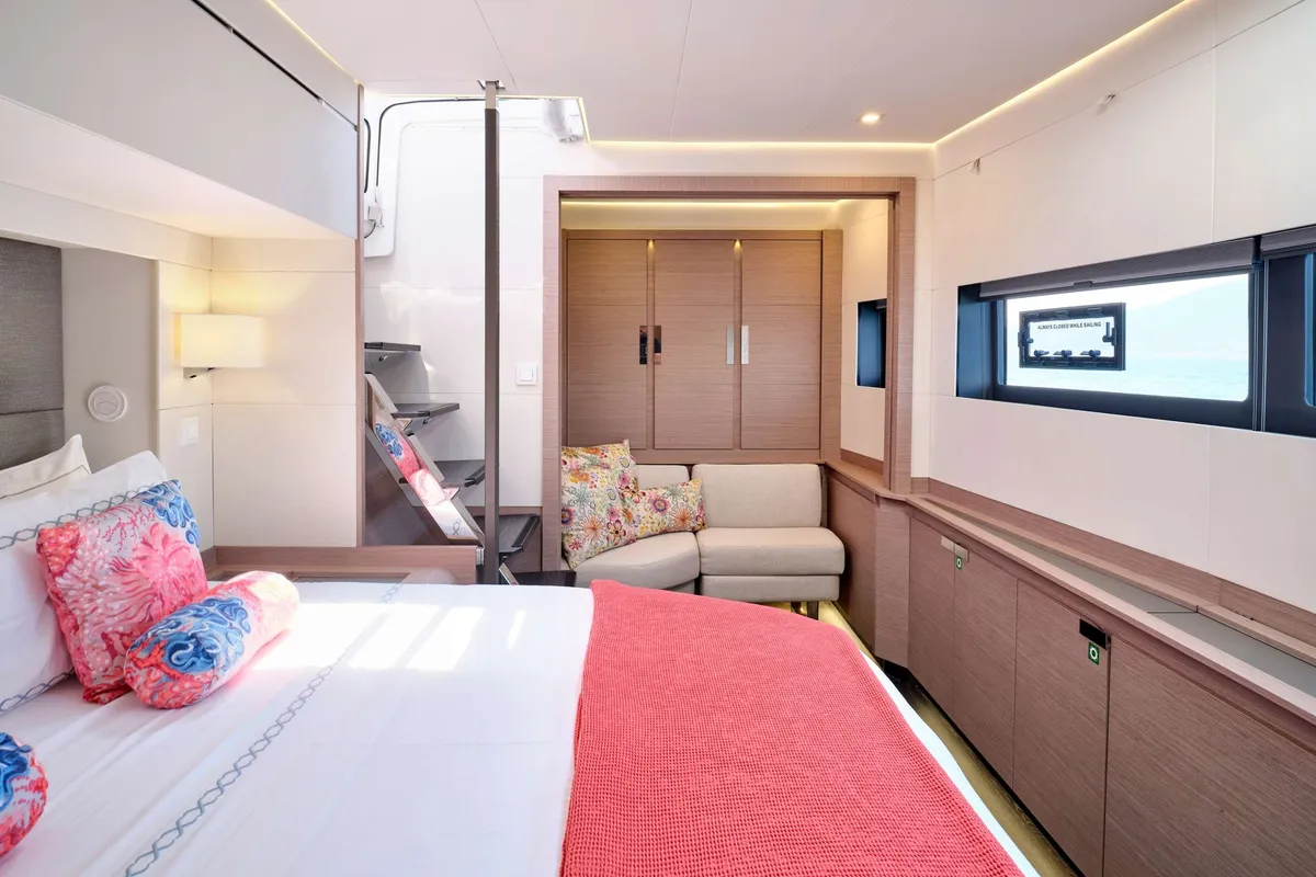 Kimata, a Fountaine Pajot Alegria 67 catamaran at Piraeus, Greece