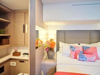Kimata, a Fountaine Pajot Alegria 67 catamaran at Piraeus, Greece