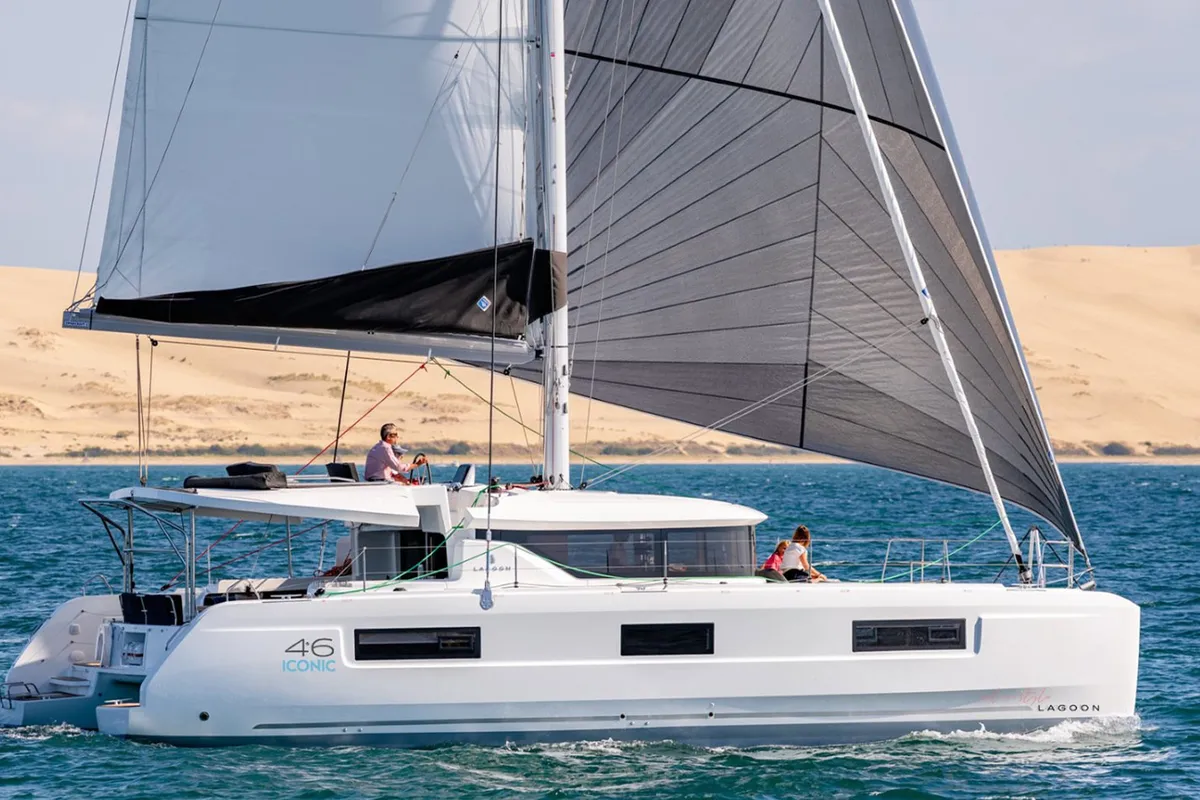 Blue Horizon, a Lagoon 38 catamaran at Seget Donji, Croatia