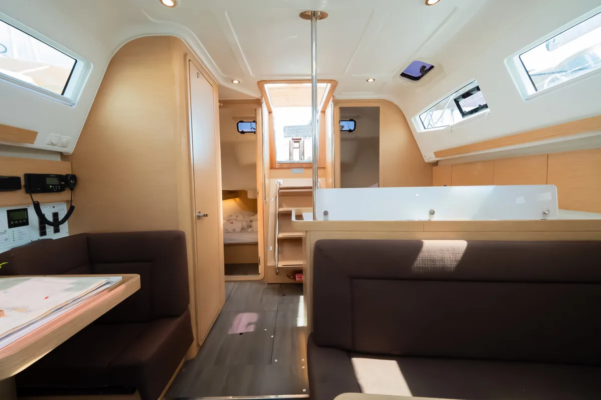 Salon of Anadea, a Elan Impression 40 sailboat at Grad Biograd na Moru, Croatia