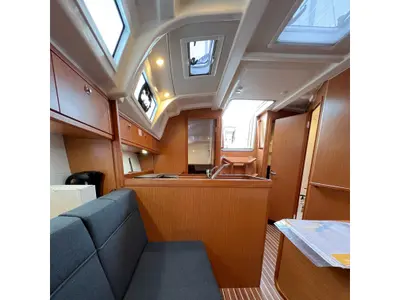 Galley of Eleven, a Bavaria C38 sailboat at Fisksätra, Sweden