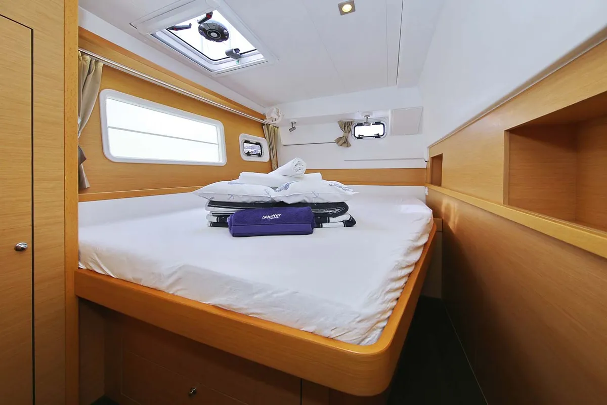 Cabin on Elea, a Lagoon 400 S2 catamaran at Grad Trogir, Croatia