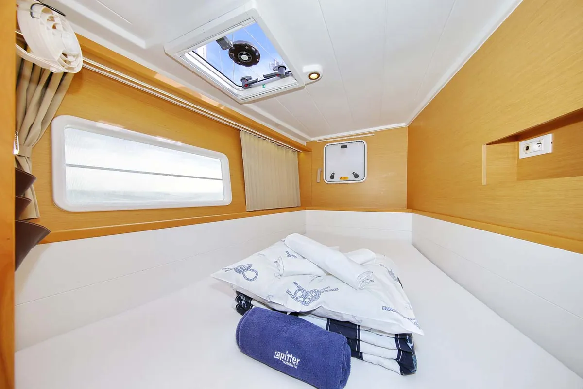 Head on Elea, a Lagoon 400 S2 catamaran at Grad Trogir, Croatia