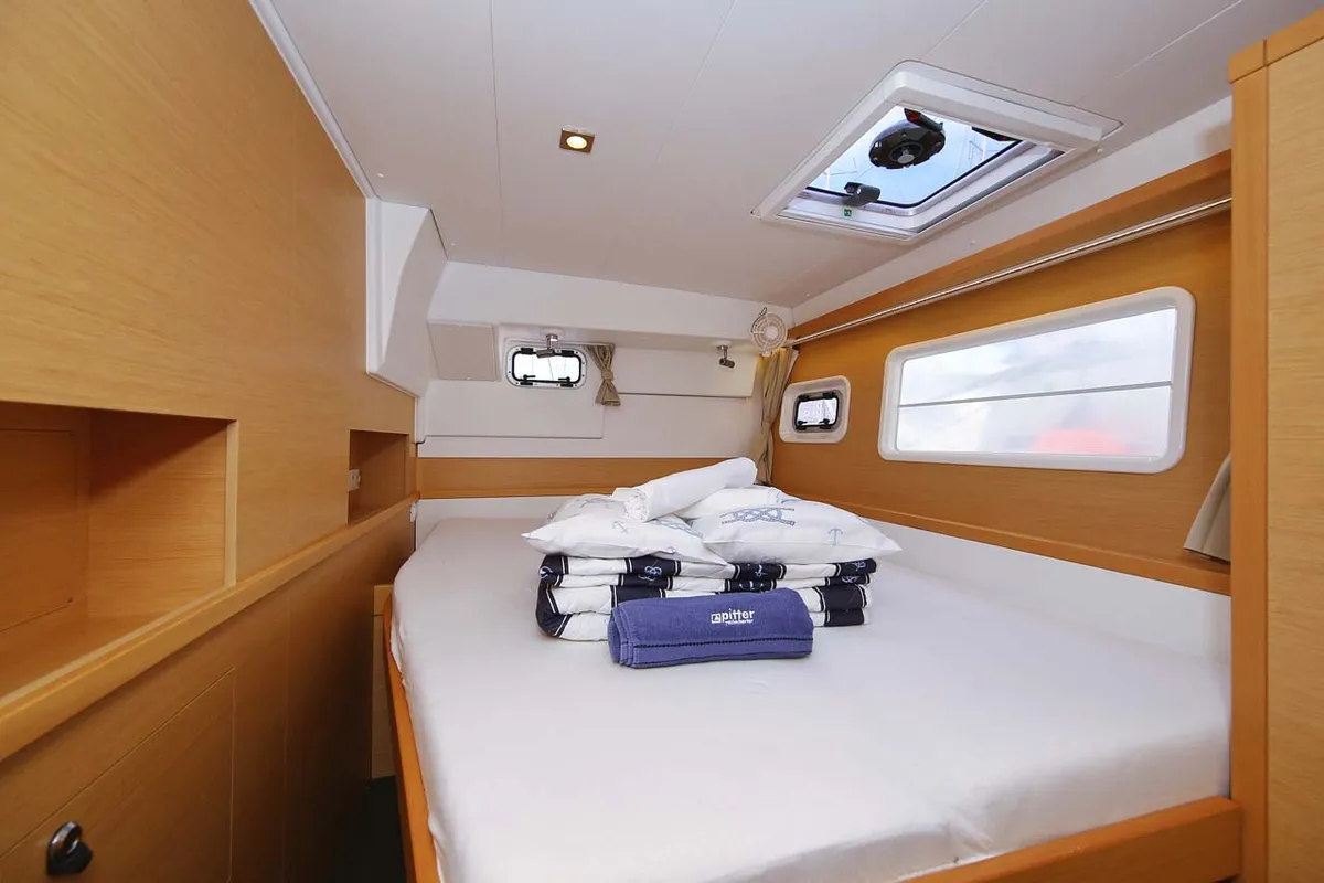Cabin on Elea, a Lagoon 400 S2 catamaran at Grad Trogir, Croatia