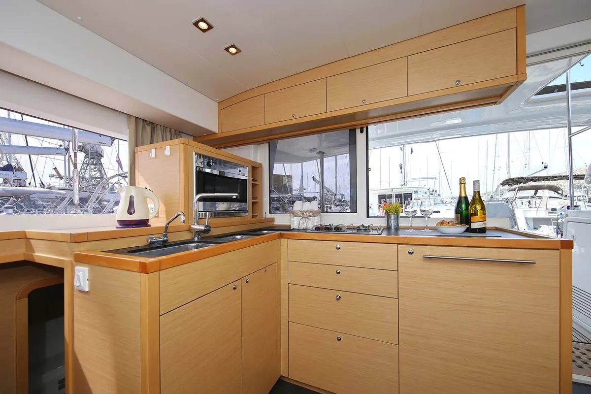 Cabin on Elea, a Lagoon 400 S2 catamaran at Grad Trogir, Croatia