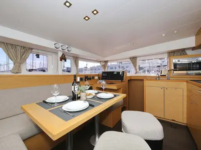 Galley of Elea, a Lagoon 400 S2 catamaran at Grad Trogir, Croatia