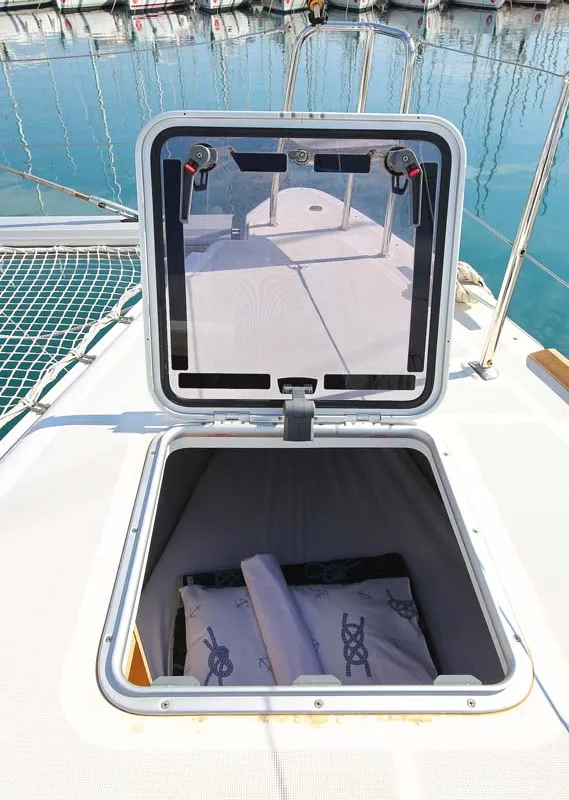 Elea, a Lagoon 400 S2 catamaran at Grad Trogir, Croatia