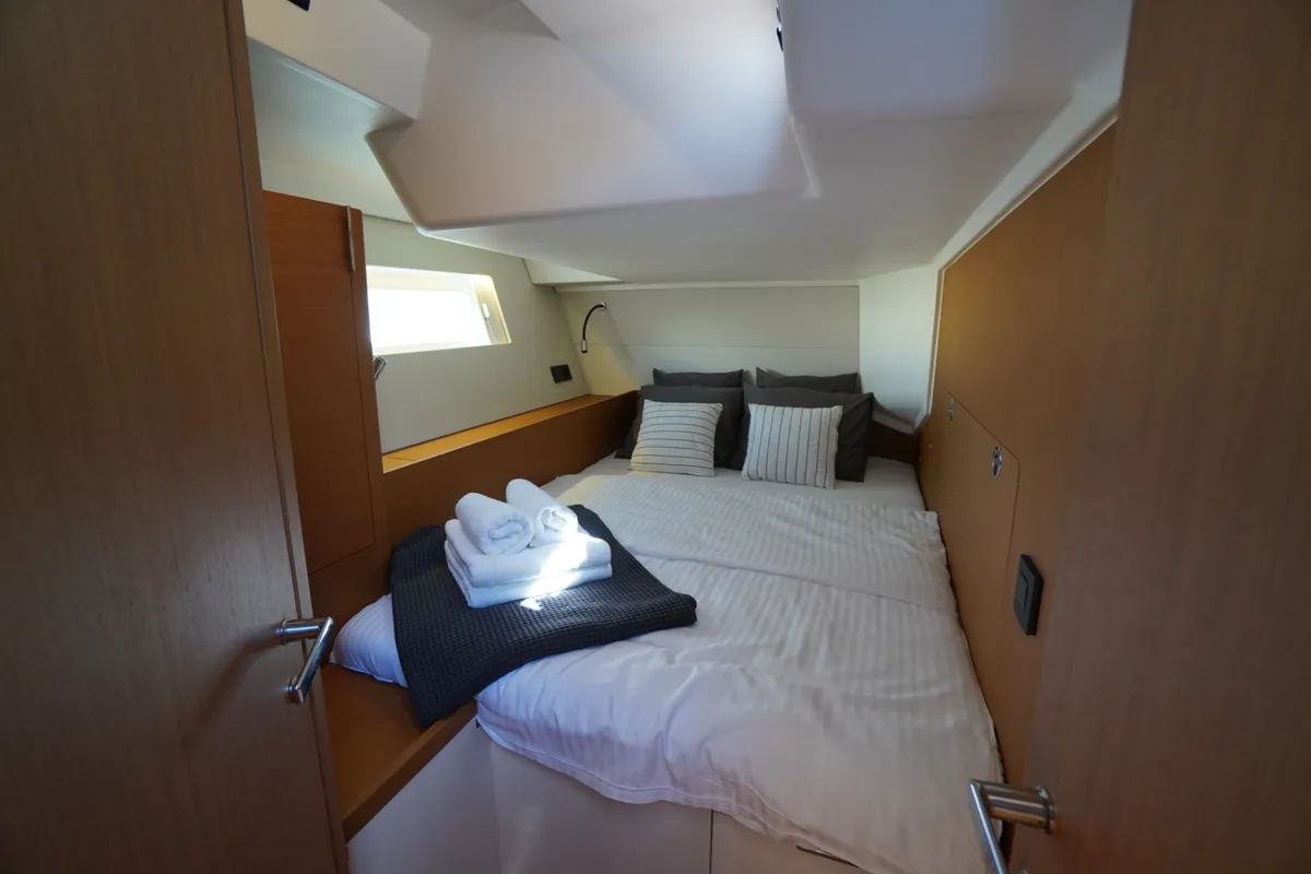 Cabin on Zenith, a Beneteau First 53 sailboat at Grad Kaštela, Croatia