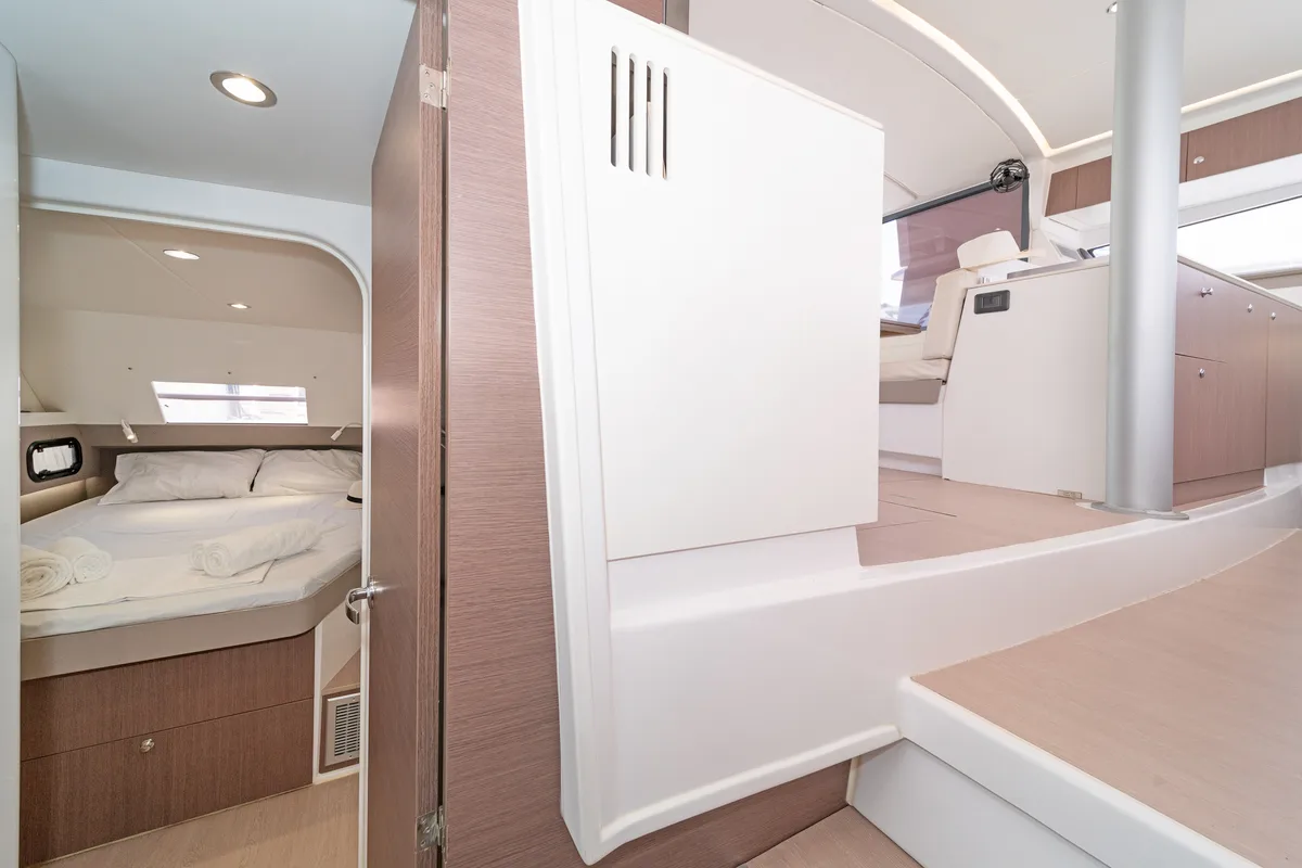 Cabin on Annita, a Bali 4.3 catamaran at Preveza, Greece