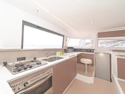 Galley of Annita, a Bali 4.3 catamaran at Preveza, Greece