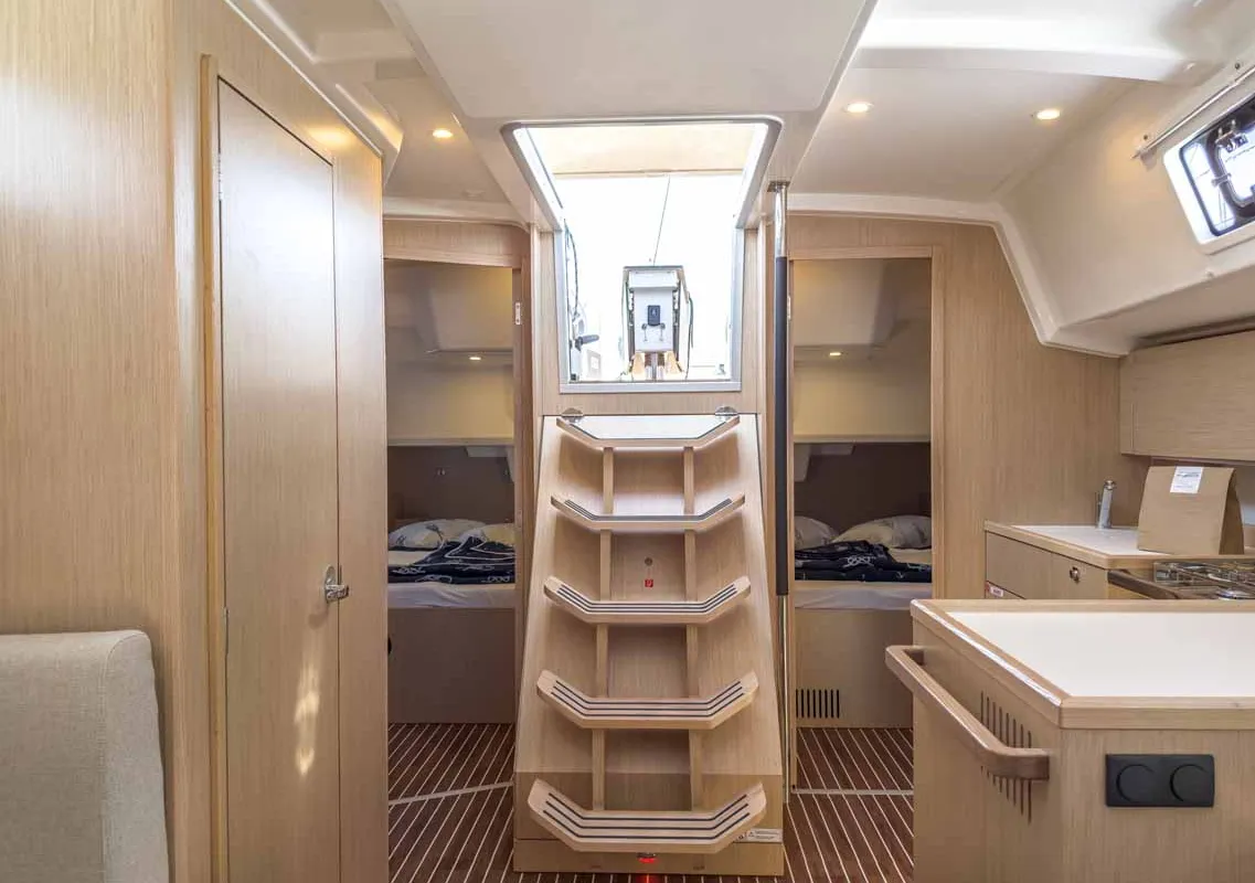 Cabin on Penelope, a Bavaria C38 sailboat at Grad Pula, Croatia