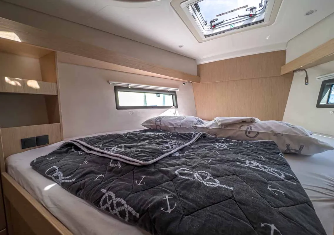 Cabin on Penelope, a Bavaria C38 sailboat at Grad Pula, Croatia