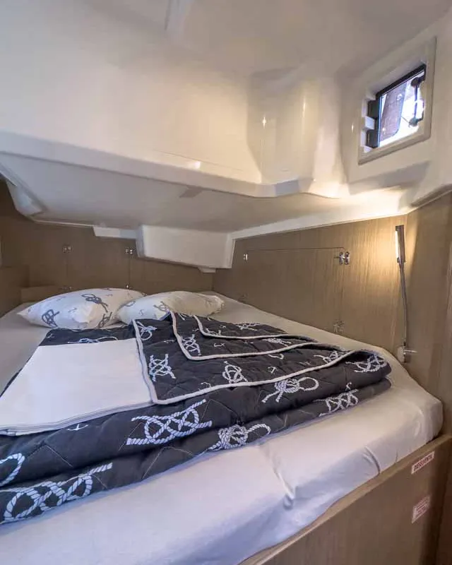 Cabin on Penelope, a Bavaria C38 sailboat at Grad Pula, Croatia