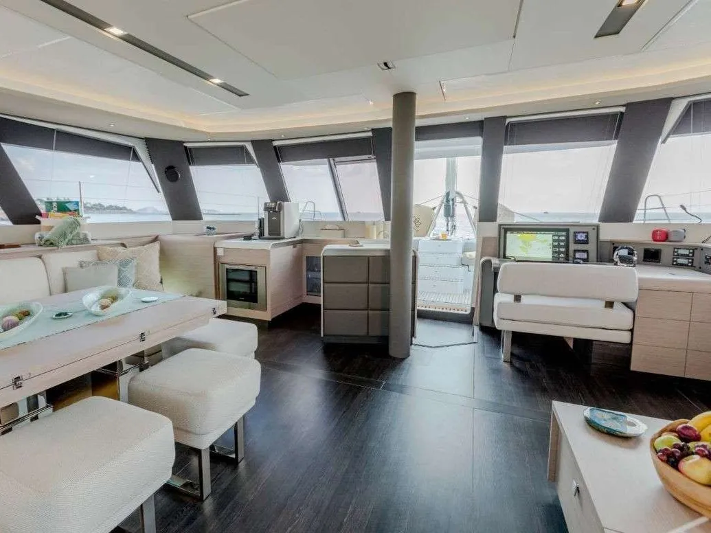 Allure, a Fountaine Pajot Samana 59 catamaran at Athens, Greece