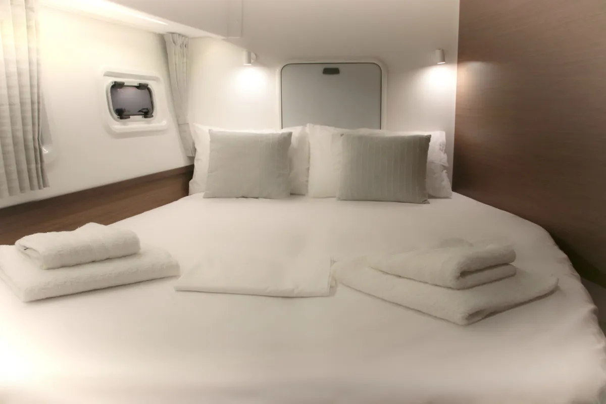 Cabin on Lagoon 42, a catamaran at Athens, Greece