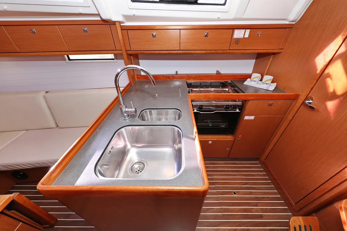 Galley of Sun Course, a Bavaria Cruiser 37 sailboat at Grad Biograd na Moru, Croatia