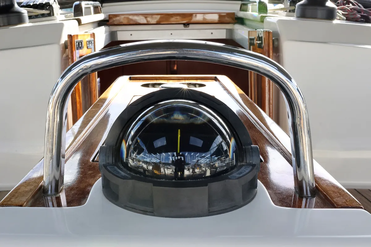 Cockpit of Sun Course, a Bavaria Cruiser 37 sailboat at Grad Biograd na Moru, Croatia