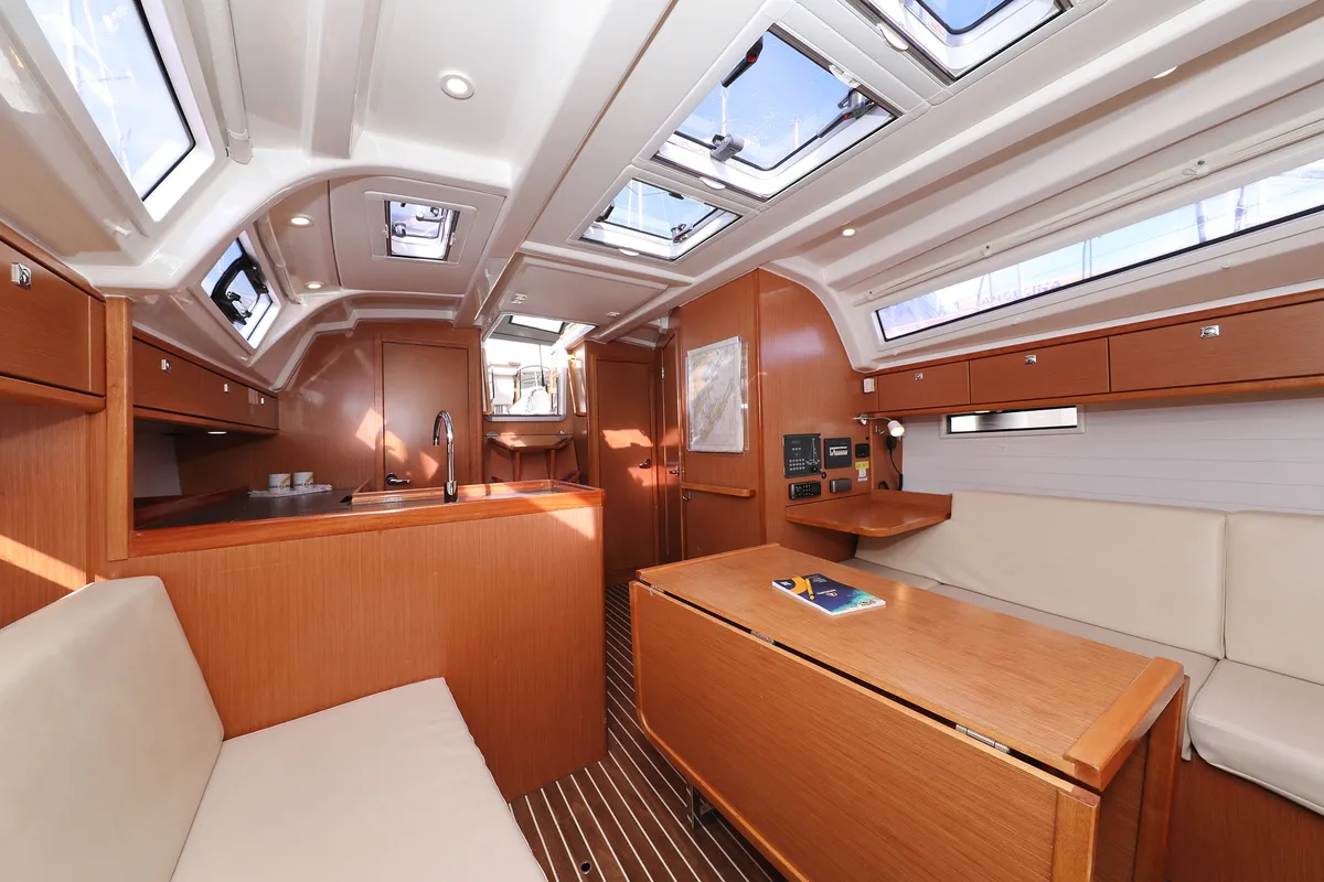 Salon of Sun Course, a Bavaria Cruiser 37 sailboat at Grad Biograd na Moru, Croatia