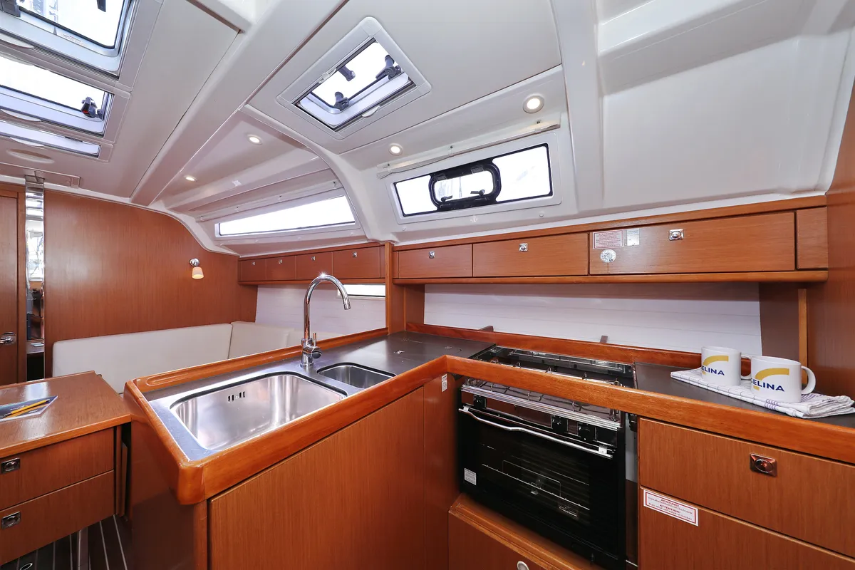 Galley of Sun Course, a Bavaria Cruiser 37 sailboat at Grad Biograd na Moru, Croatia