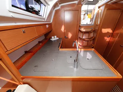 Galley of Sun Course, a Bavaria Cruiser 37 sailboat at Grad Biograd na Moru, Croatia