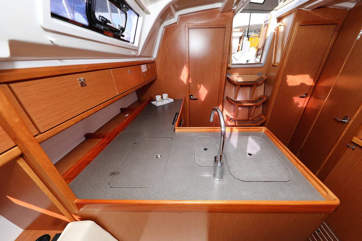 Galley of Sun Course, a Bavaria Cruiser 37 sailboat at Grad Biograd na Moru, Croatia