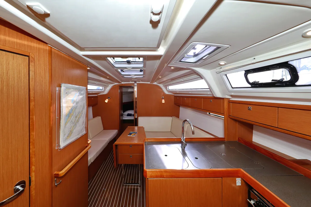 Salon of Sun Course, a Bavaria Cruiser 37 sailboat at Grad Biograd na Moru, Croatia