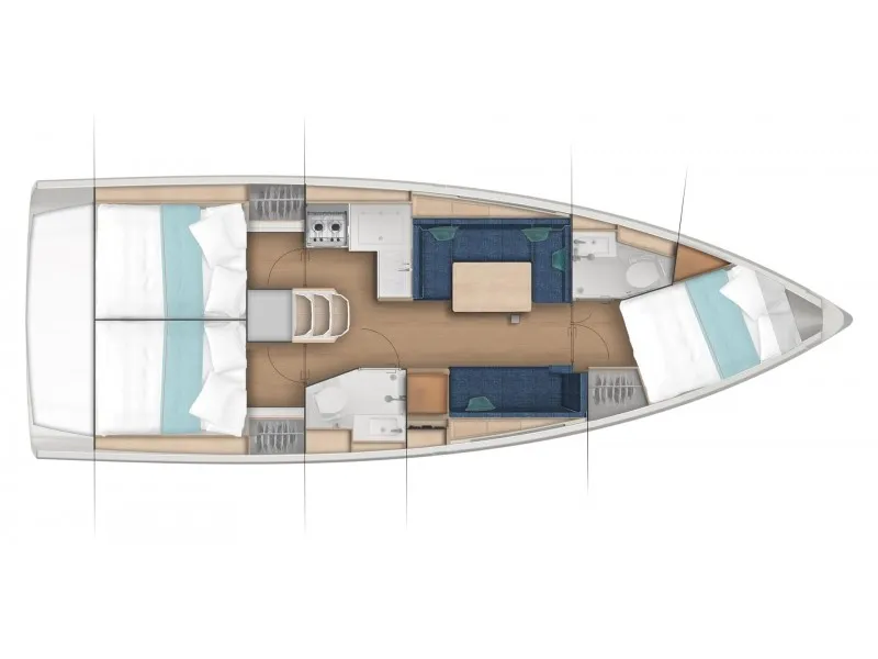Bura Kiss, a Jeanneau Sun Odyssey 380 sailboat at Dubrovnik, Croatia