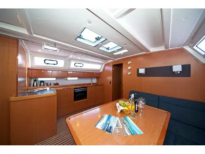 Galley of MH 49, a Bavaria Cruiser 46 sailboat at Murter, Croatia