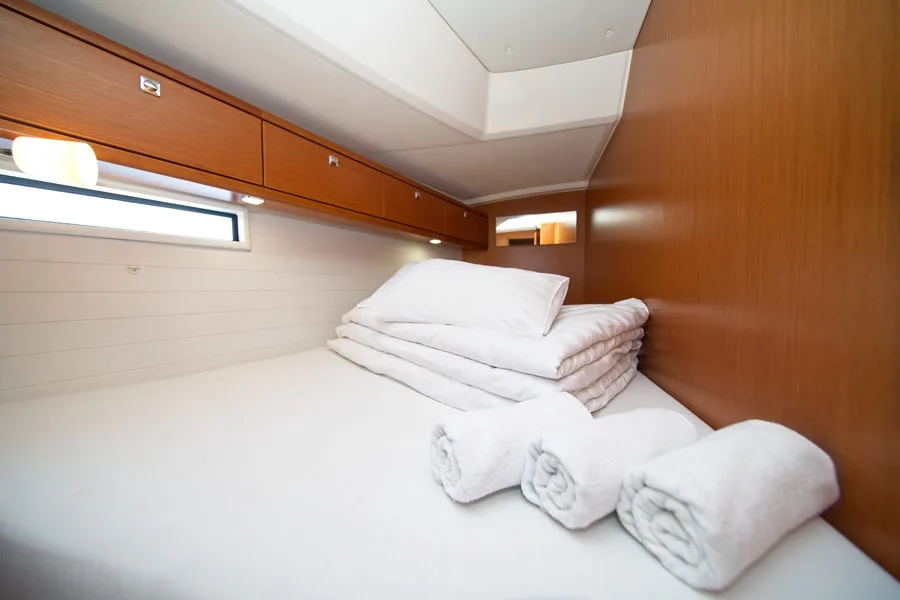 Cabin on MH 49, a Bavaria Cruiser 46 sailboat at Murter, Croatia