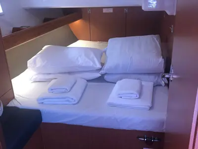 Galley of Topcu, a Bavaria Cruiser 46 sailboat at Fethiye, Turkey