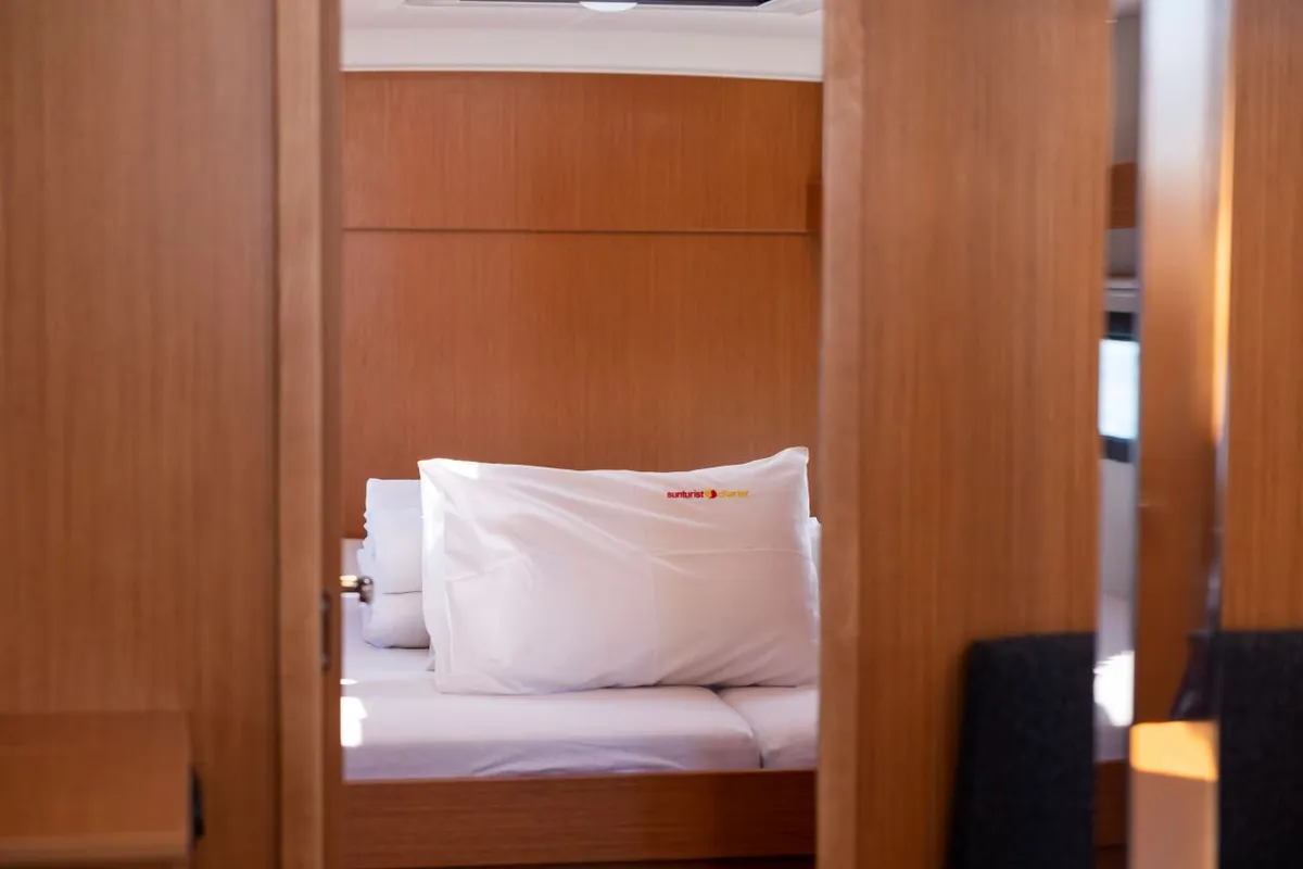 Cabin on Martini, a Bavaria C38 sailboat at Zadar, Croatia