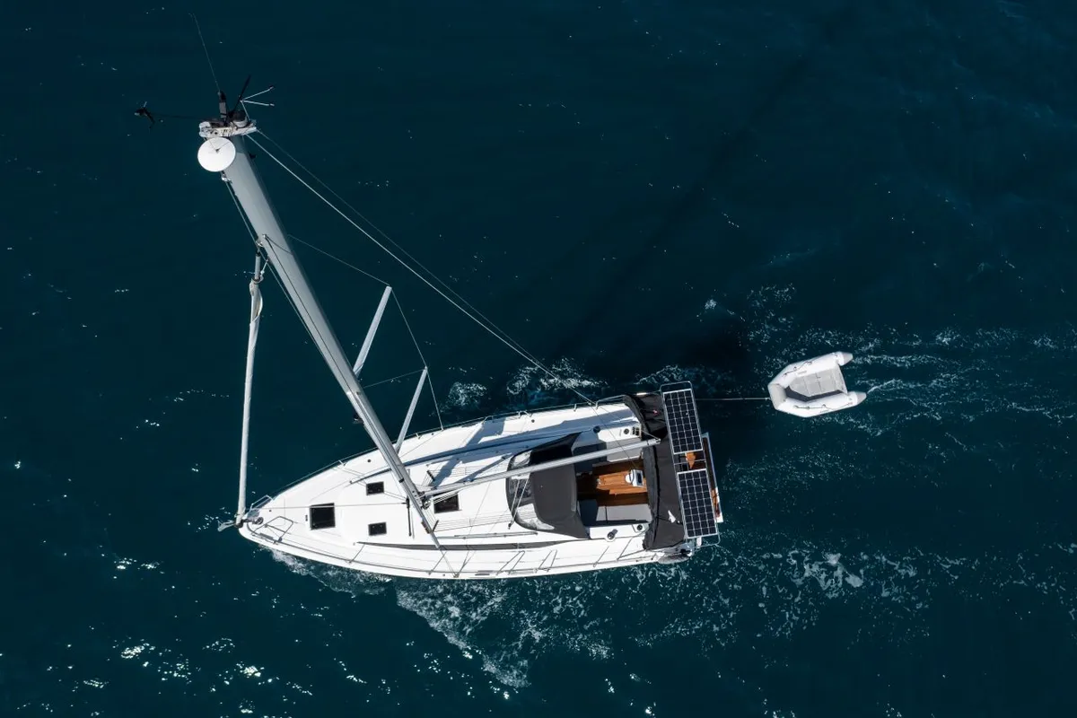 Exterior view of Martini, a Bavaria C38 sailboat at Zadar, Croatia