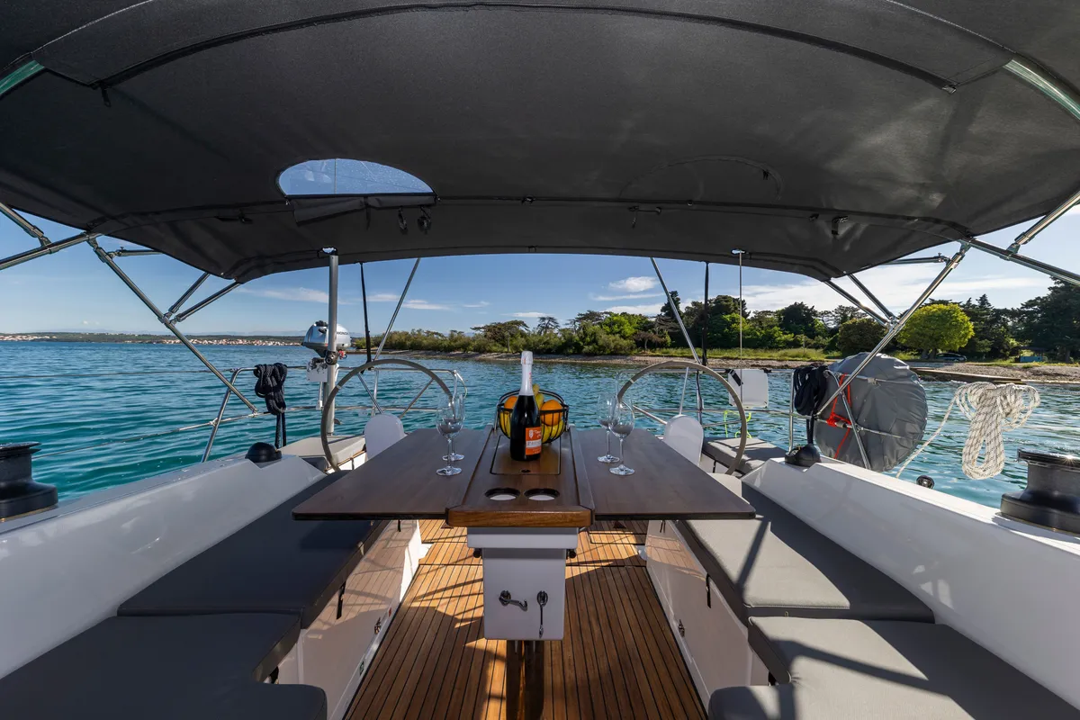 Cabin on Martini, a Bavaria C38 sailboat at Zadar, Croatia