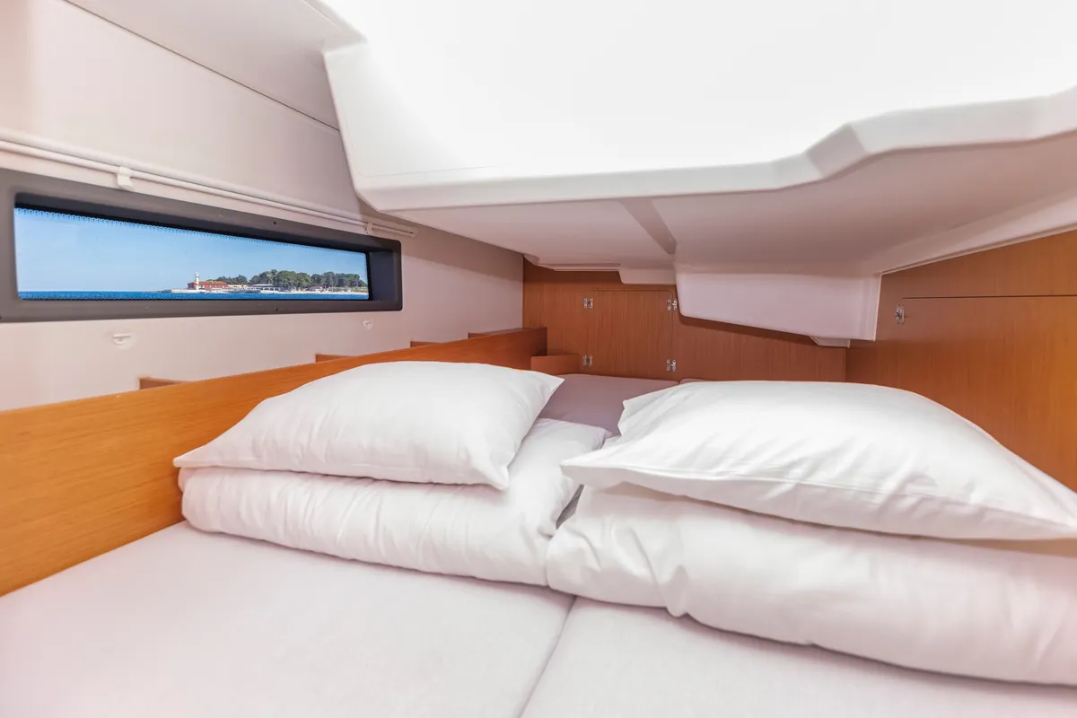 Salon of Martini, a Bavaria C38 sailboat at Zadar, Croatia