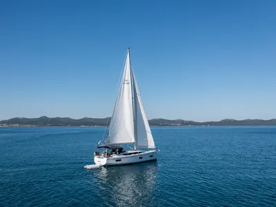 Salon of Martini, a Bavaria C38 sailboat at Zadar, Croatia