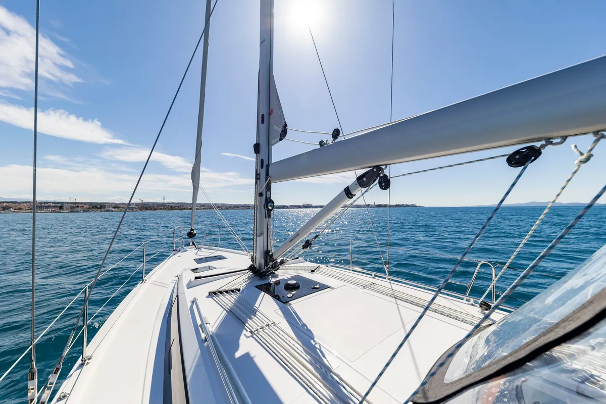 Salon of Martini, a Bavaria C38 sailboat at Zadar, Croatia