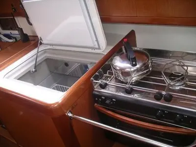 Galley of Anassa, a Beneteau Oceanis 40 sailboat at Volos, Greece