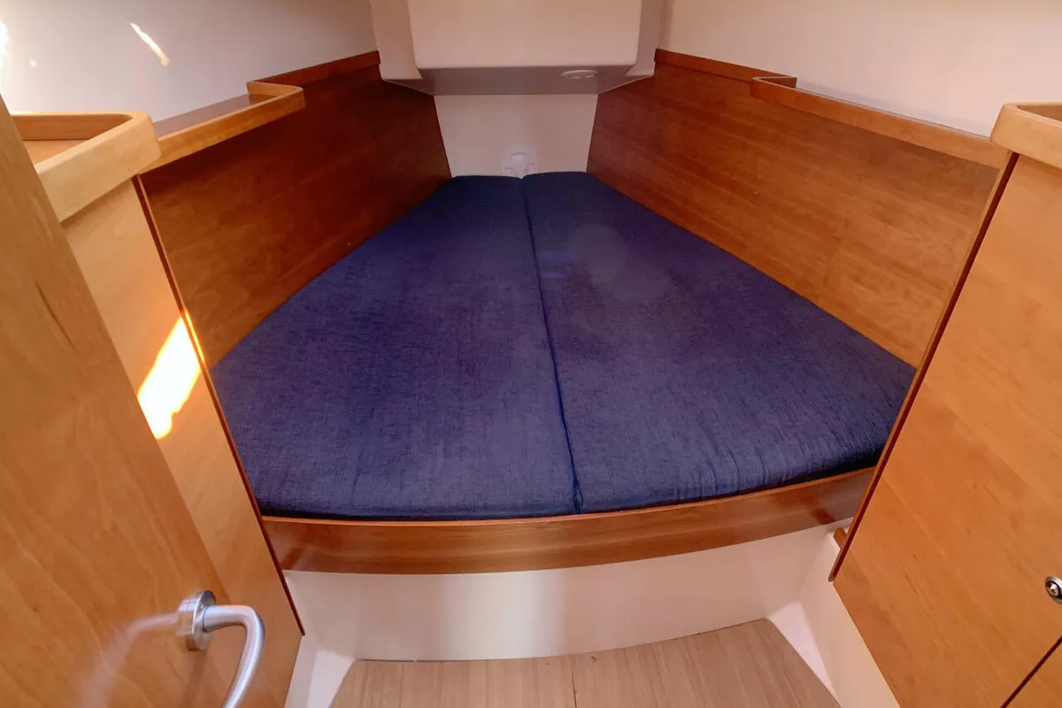 Cabin on Ronja, a Hanse 370 sailboat at Barth, Germany