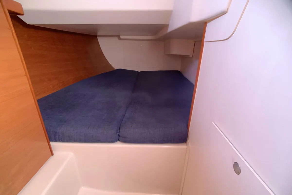 Cabin on Ronja, a Hanse 370 sailboat at Barth, Germany