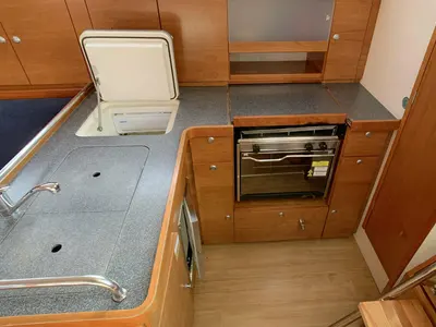 Galley of Ronja, a Hanse 370 sailboat at Barth, Germany