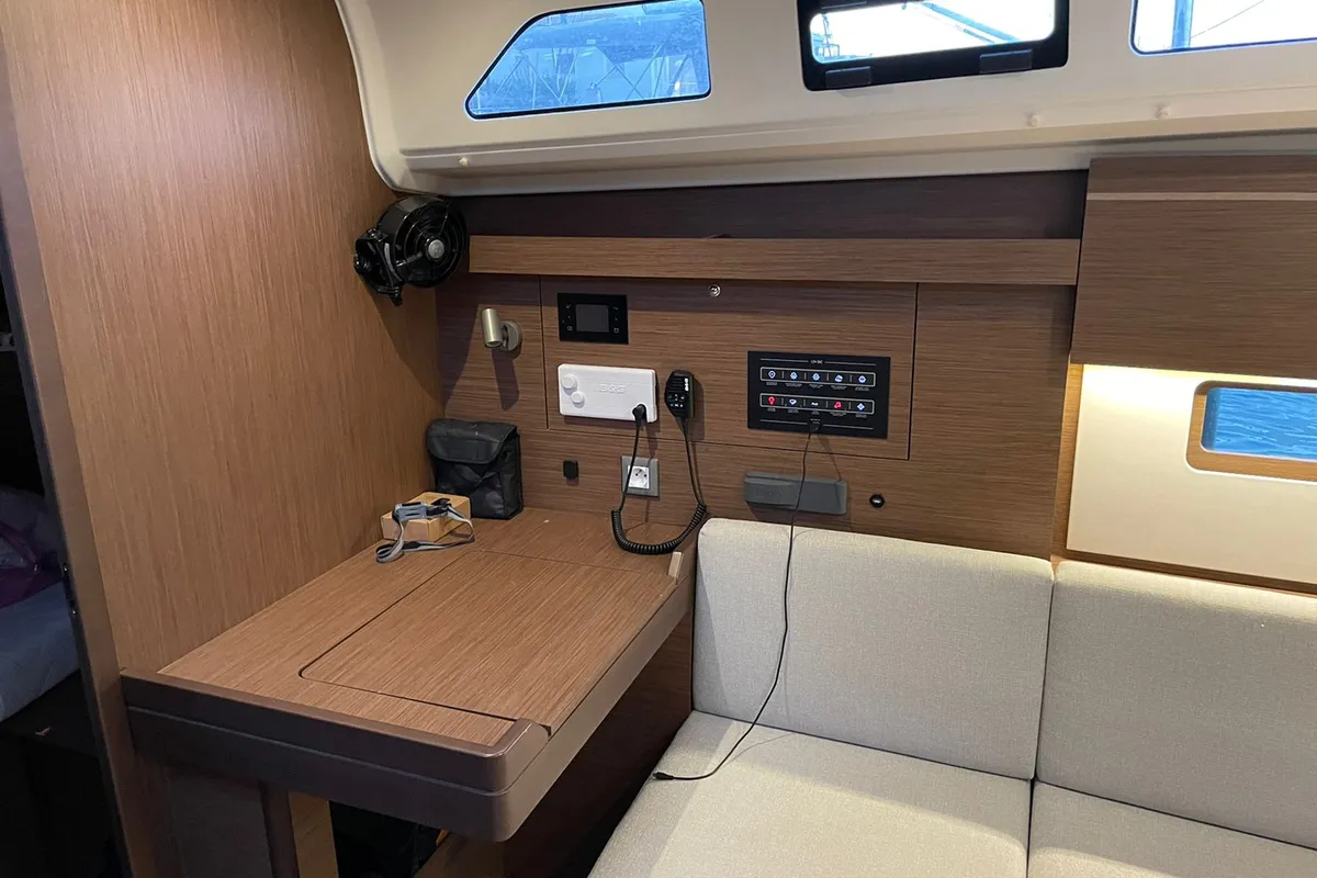 Salon of Aurora, a Beneteau Oceanis 40.1 sailboat at Rhodes, Greece