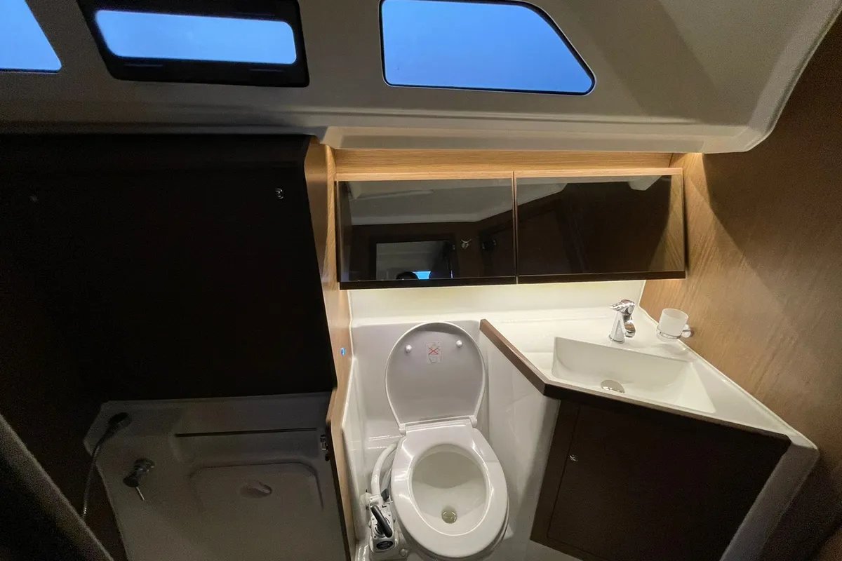 Head on Aurora, a Beneteau Oceanis 40.1 sailboat at Rhodes, Greece