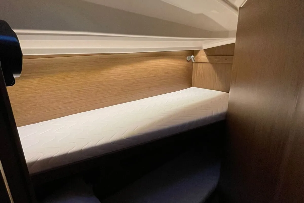 Cabin on Aurora, a Beneteau Oceanis 40.1 sailboat at Rhodes, Greece