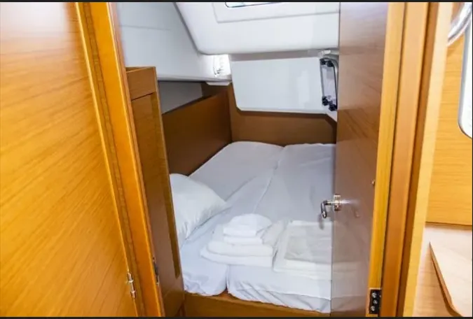 Evelina, a Jeanneau Sun Odyssey 410 sailboat at Lavrion, Greece