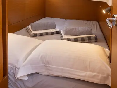 Cabin on Elektra, a Jeanneau Sun Odyssey 410 sailboat at Municipal Unit of Lefkada, Greece