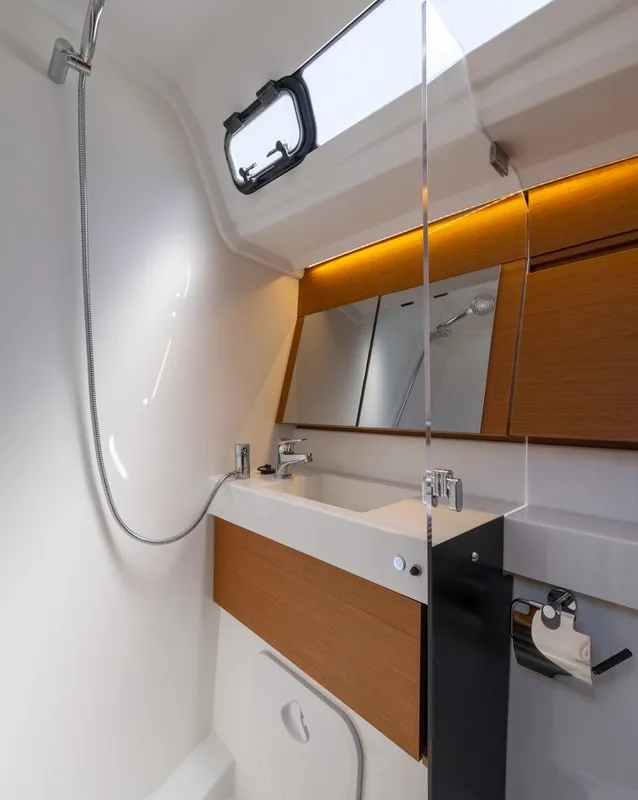 Head on Elektra, a Jeanneau Sun Odyssey 410 sailboat at Municipal Unit of Lefkada, Greece