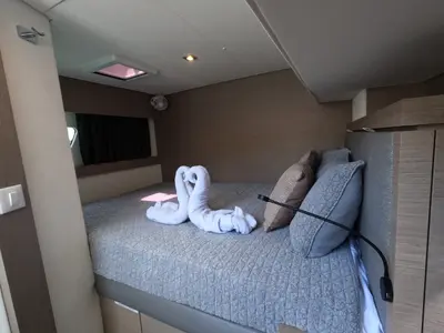 Cabin on Champs-Elysees, a Fountaine Pajot Saona 47 catamaran at Road Town, British Virgin Islands