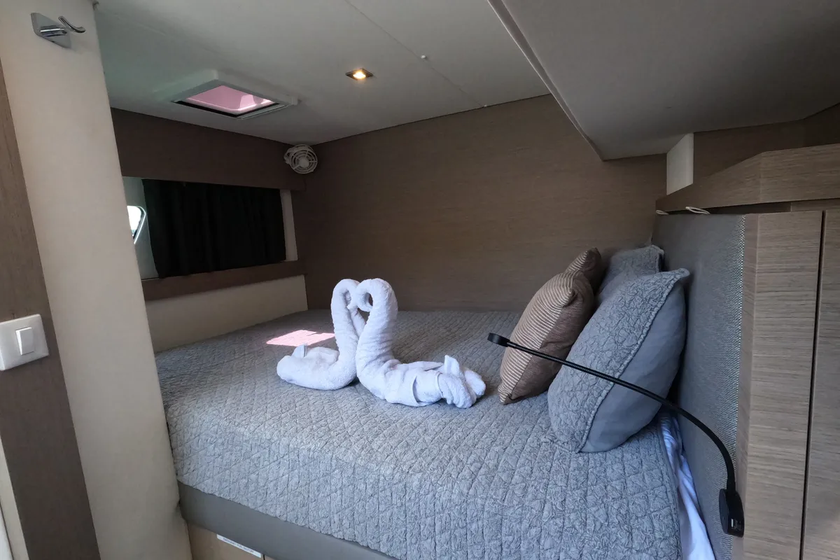 Cabin on Champs-Elysees, a Fountaine Pajot Saona 47 catamaran at Road Town, British Virgin Islands